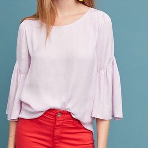 Anthropologie Reseda Flutter-Sleeve Blouse